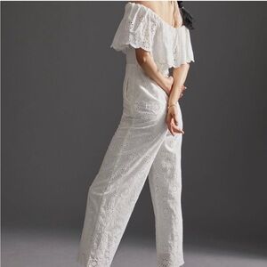 Anthropologie Maeve Athena Eyelet Jumpsuit
